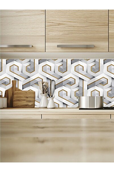 Rabadon ملصق تغليف بلاط رخامي لاصق لسطح المطبخ مقاس 60 سم × 100 سم