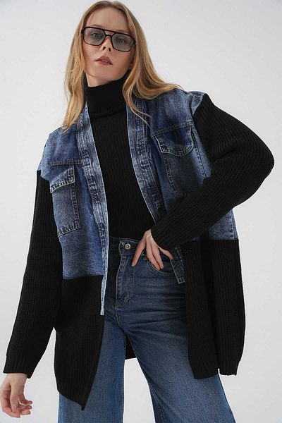 GABRİA Gabria Knitwear Detailed Denim Jacket
