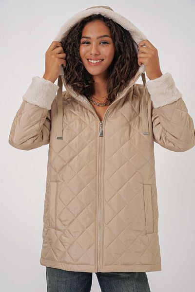 GABRİA Gabria Quilted Fur Coat
