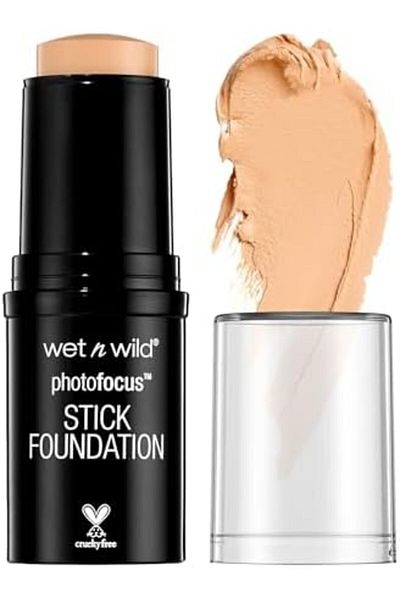 WET N WİLD Photo Focus Matte Foundation Stick Makeup, Shell Ivory | Vegan & Cruelty-Free