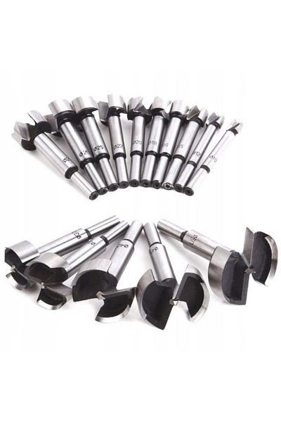 ORYX Set de 15 Drill Bits Diameter 10-50 mm Professional for Wood FORSTNER SN0323