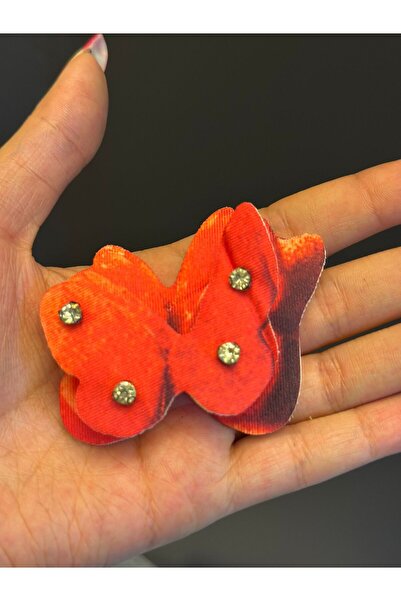 Gönülden Tasarım 3D герб на пеперуда от червен камък 7X6 см