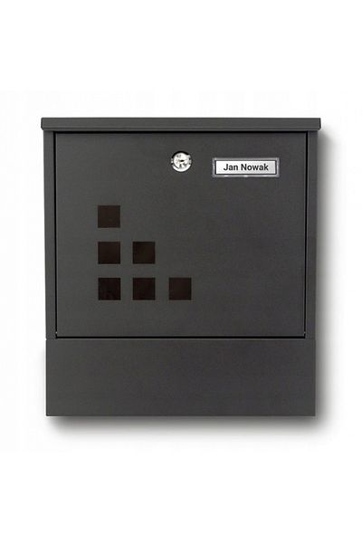 VERDA Wall-mounted mailbox with fixing system, anthracite color SN3656-1
