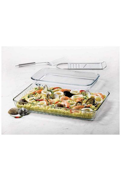 Paşabahçe Borcam 2-Piece Rectangular Tray 1900 + 3800 Cc