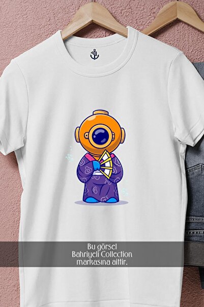 Bahriyeli Collection oversized Μίνι καταδύστης με ιαπωνική στολή - Μπλουζάκι Unisex με σχέδιο καταδύστη