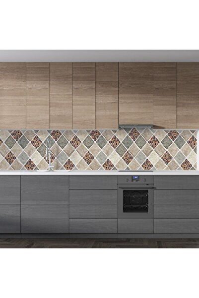 Rabadon Mutfak Tezgah Arası Kaplama Mermer Desenli Yapışkanlı Folyo Fayans Kaplama Sticker 60cm X 100cm