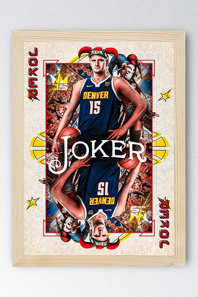 Saturn Nikola Jokic Framed Painting - Joker Basketball Nba Poster Painting