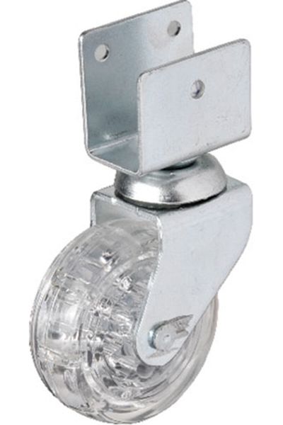 MBB ETİCARET Hts 328 - 50X20 mm Transparent Roller Short U Table Wheel 4 Pieces