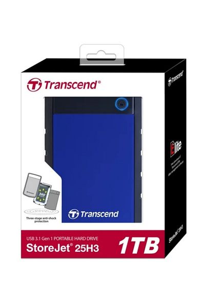 Transcend Storejet 25M3S Rugged External Hard Drive USB 3.1 Gen 1 interface HDD