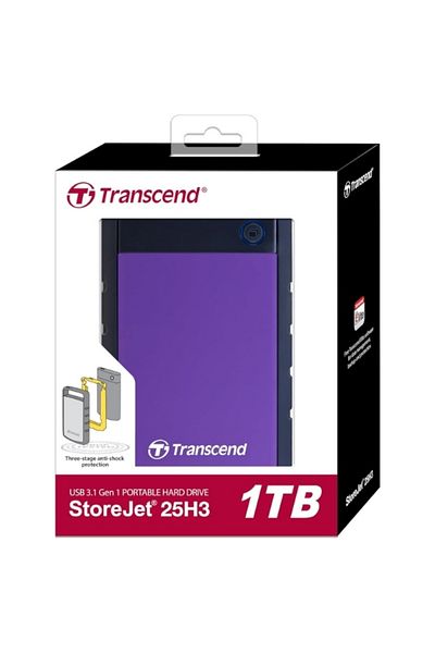 Transcend Storejet 25M3S Rugged External Hard Drive USB 3.1 Gen 1 interface HDD