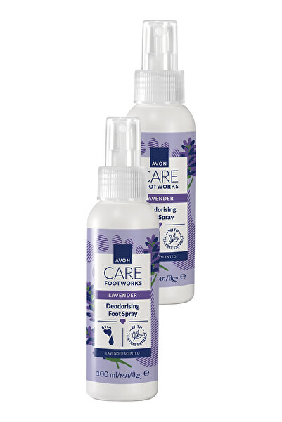 AVON Footworks Lavanta Özlü Koku Önleyici Ayak Spreyi 100ml İkili Paket
