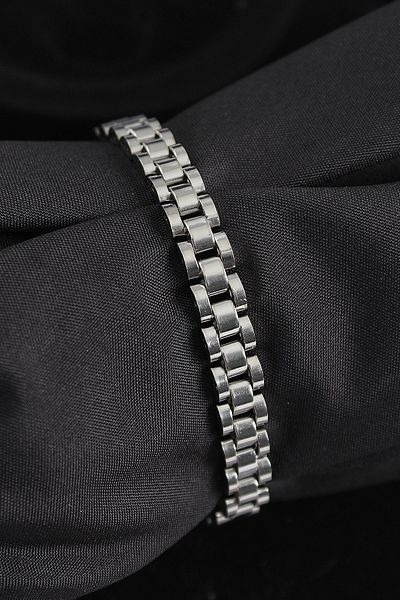 Clariss 316L Steel Cord Model Silver Color Men's Bracelet