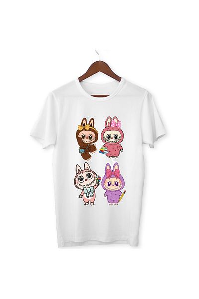 ALPŞAN TİCARET Labubu T-shirt Labubu Παιδικό T-shirt Labubu Μπλουζάκι Unisex για ενήλικες