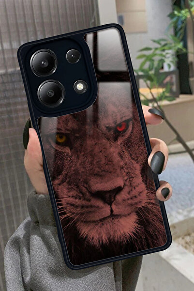 Snacase Xiaomi Redmi Note 13 4G Uyumlu Aslan Tasarımlı Glossy Premium Kılıf