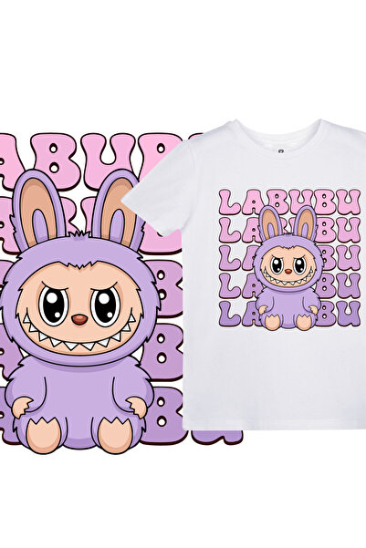 EZ Design Labubu Printed Kids Crop Tshirt