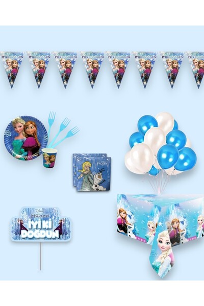 Evabrite Set de petrecere pentru ziua de naștere Frozen Elsa Frozen pentru 16...