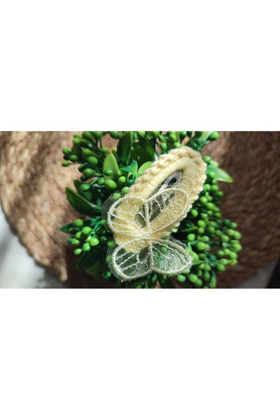 ZAHandmade Child and baby hand knitted snap butterfly hair clip single