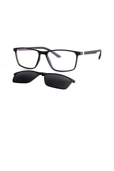 Target Tk300 C.0101M 54Ekt Unisex Polarized Clip-On Blue Light Screen Protected Glasses (Matte Black)