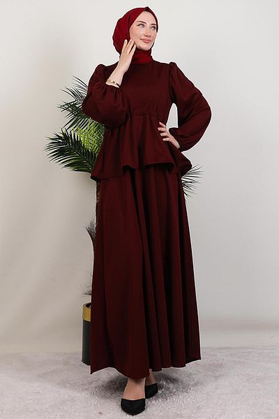 GİYZAMİLA Sümeyra Hijab Φόρεμα Claret Red