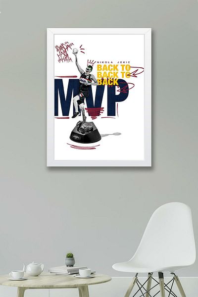 Saturn Nikola Jokic Mvp Framed Painting - Basketball Nba Poster Painting