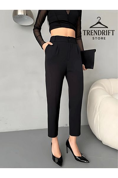 Rift Jeans Carrot Leg High Waist Elastic Women's Trousers