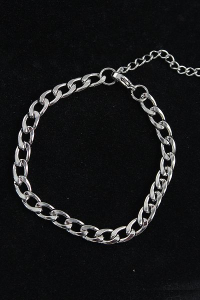 callerrons accessories Thick Classic Model Silver Color Men's Bracelet - Ebj250705W36419