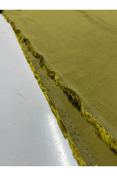 Kumaş sever Oil Green Stonewashed Cupra Fabric Double Width 150 cm Dress, Skirt, Blouse, Shirt, Jacket, Trousers, Clothing