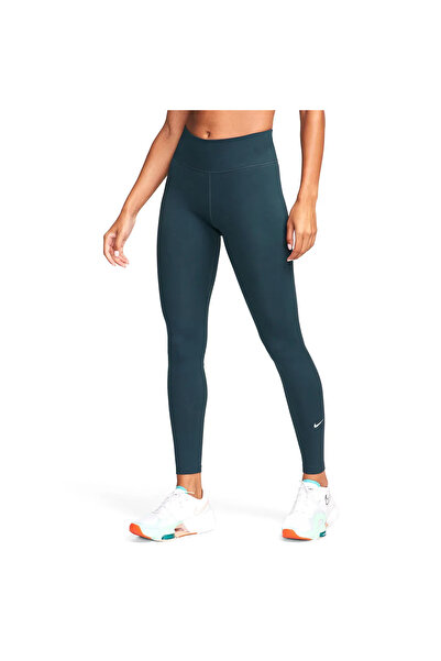 Nike Women's One Dri Fit Mid-Rise Yüksek Belli Yeşil Kadın Tayt