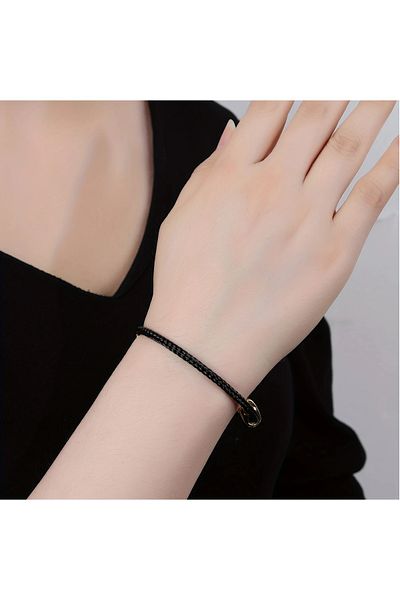 mos&more Black Trend Women'S/Men's Unisex Bracelet