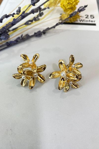 İthal 1548 Imported Flower Field Earrings