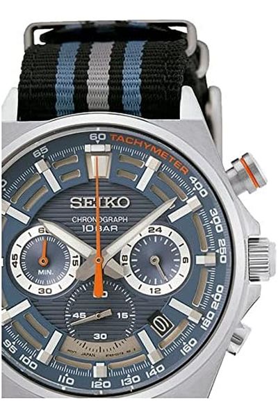 Seiko Men's Chronograph Blue Dial Watch - SSB409P1