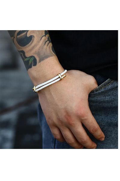 mos&more White Trend Women'S/Men's Unisex Bracelet