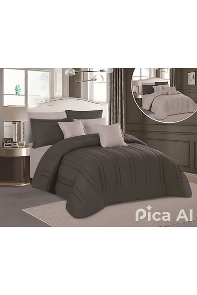 Mark Summer king size bedspread with a solid hotel design and a reversible theme to give you a sleep among the clouds