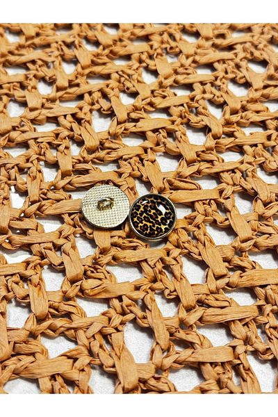 balım hobi evi Leopard Model Patterned Design Metal Blazer Button Large Size 28 mm 1 Piece