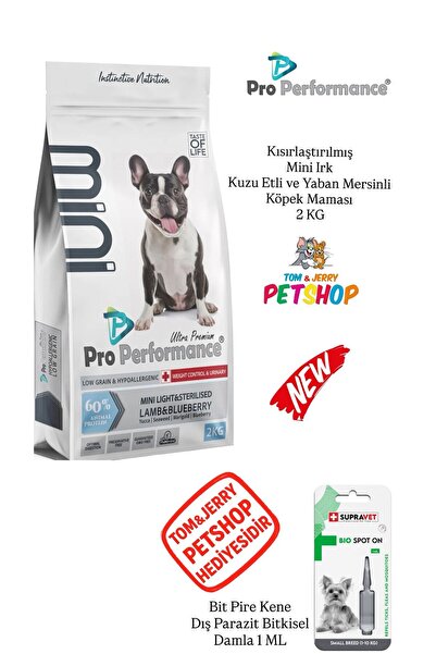 TOM&JERRYPETSHOP Properformance Kısırlaştırılmış Köpekler Için Kuzu Ve Yabanm...