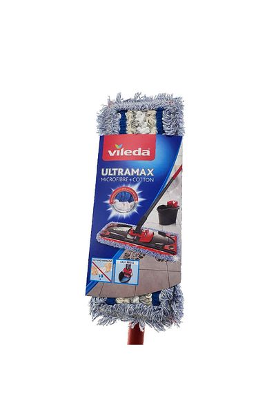 Vileda Vileda UltraMax 13979 flat mop, microfiber and cotton, with telescopic rotating handle