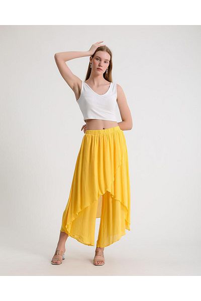 Büyük Hanım Asymmetrical Cut Flap Style Pocket Shalwar Trousers