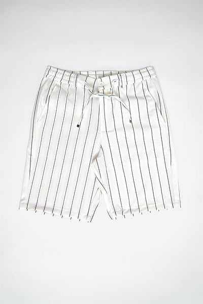 DAHA Men's White Navy Blue Striped 2025 Jogger Shorts