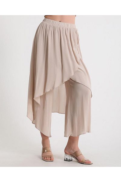 Büyük Hanım Asymmetrical Cut Flap Style Pocket Shalwar Trousers