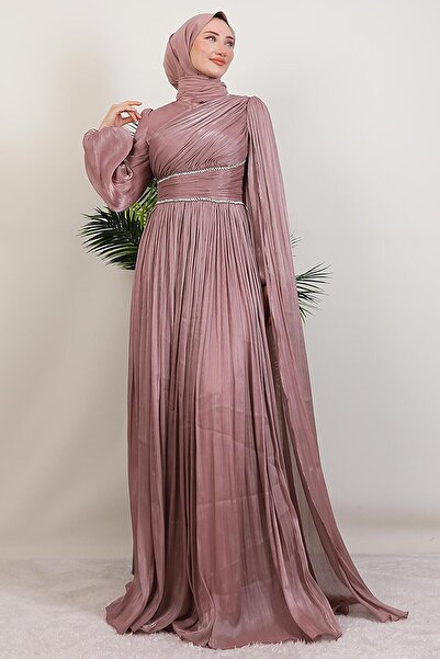 GİYZAMİLA Paris Abiye Pudra