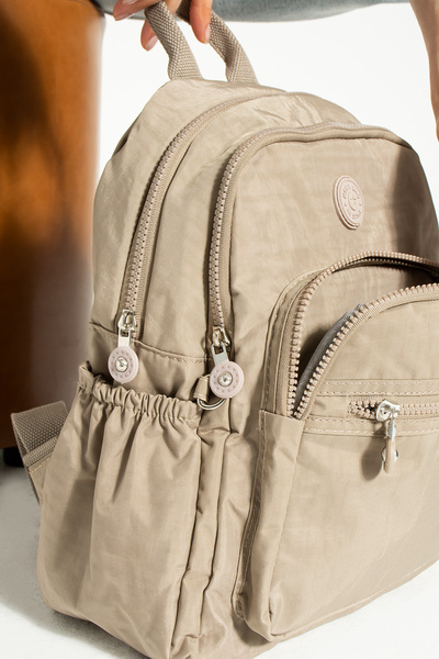 Teal Collection Crinkle Fabric Backpack