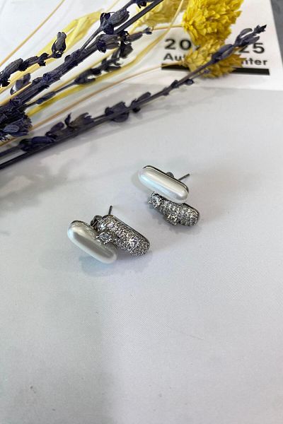 İthal 1552 Imported Oval Earrings