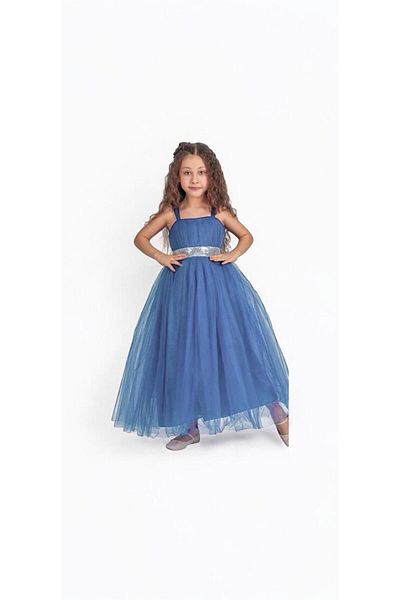 Bulut Baby Rochie de seară din tul pentru fetiță, fustă tutu cu spate, satin și perle