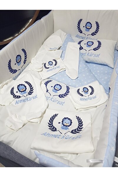 bebek_iklimi İsimli Nakış İşlemeli Erkek Hastane Çıkışı - 10 Parça Yenidoğan ...