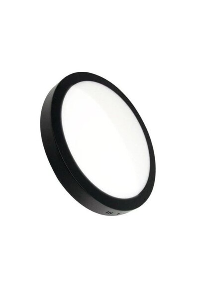 NisaLuce 18W SIVA ÜSTÜ LED PANEL ( YUVARLAK ) SİYAH KASA - 3200K