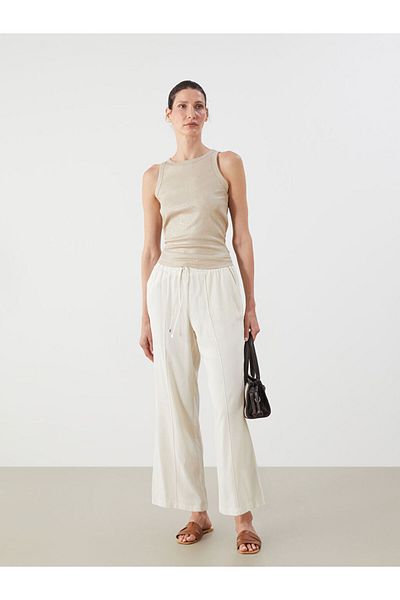 LC Waikiki New Season Elastic Waist Wide Leg Women's Trousers - S5Ri20Z8