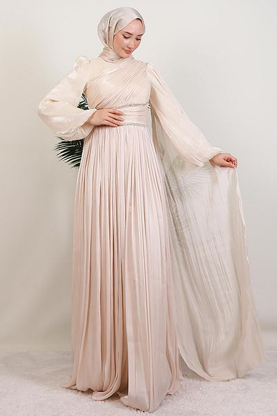 GİYZAMİLA Paris Evening Dress Melon