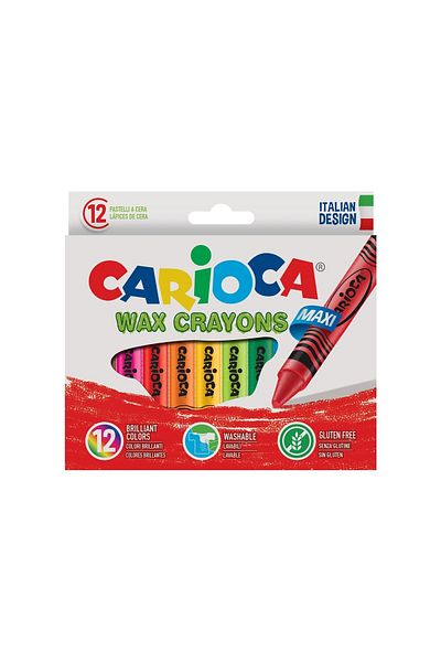 MBB ETİCARET Wax Maxi Washable Pastel Crayons 12'Li