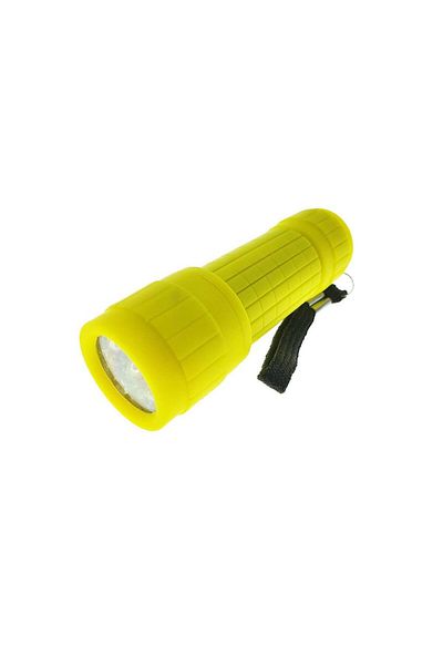 OEM Flashlight with 9 LEDs, Lamex 72826, with anti-slip grip, 100x30mm, 3xAAA, yellow
