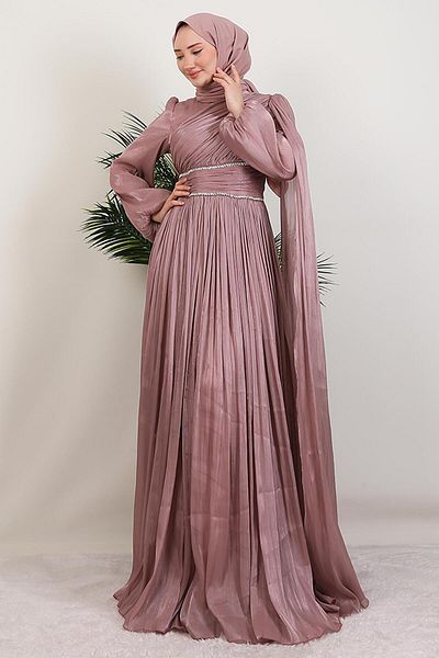 GİYZAMİLA Paris Evening Dress Powder
